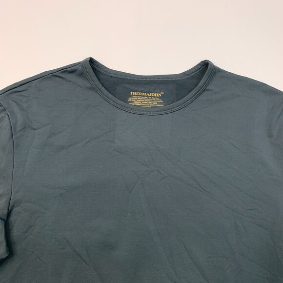 Thermajohn Shirt Mens L Large Gray Soft Lining Long Sleeve Base Layer Sleepshirt - Picture 3 of 9